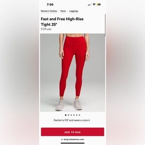 Fast and Free High-Rise Tight 25” Leggings